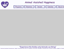 Tablet Screenshot of animalassistedhappiness.org
